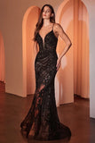 ELIZA GOWN LACE EMBELLISHED FITTED GOWN