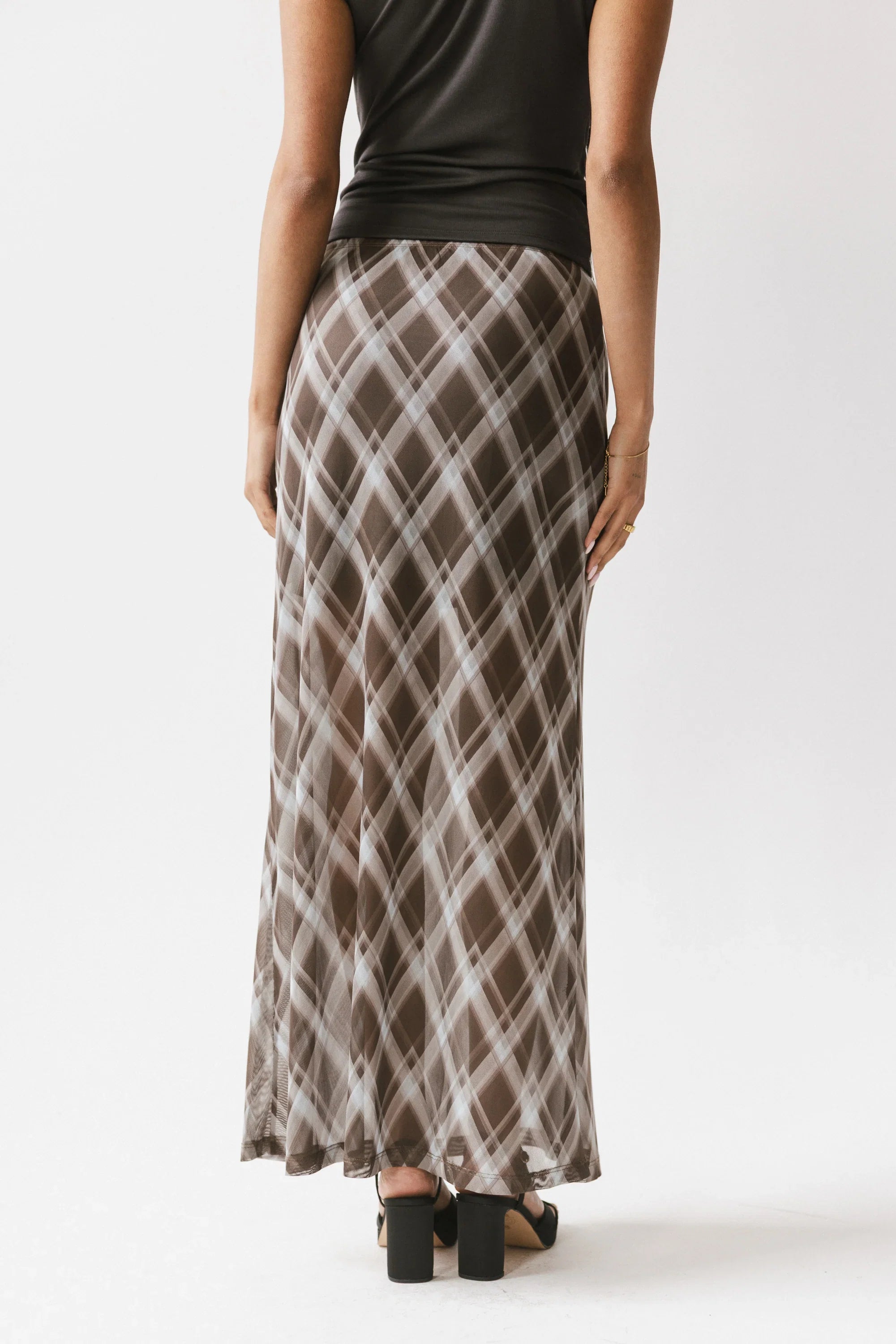 Cecily Plaid Midi Skirt FINAL SALE