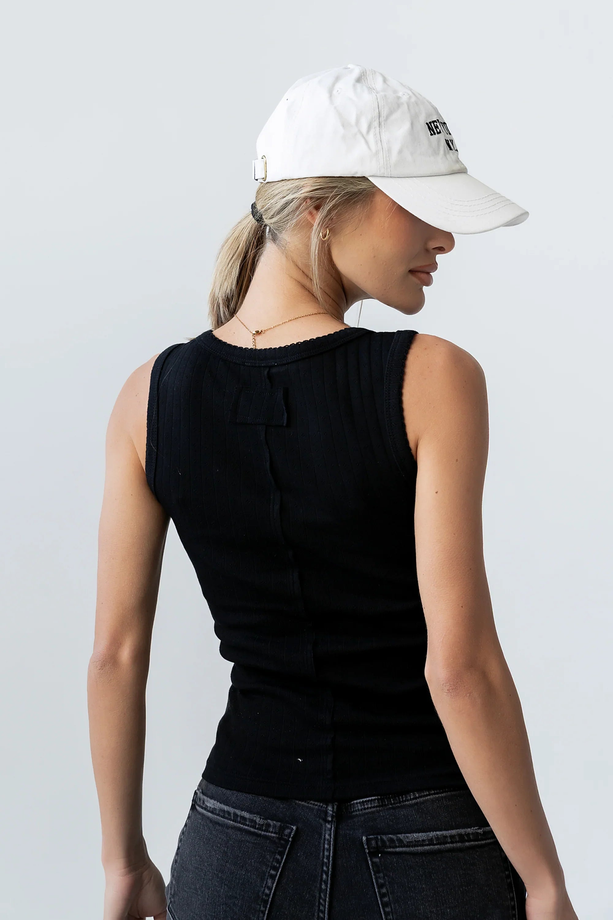 Apollo Knit Tank Top in Black