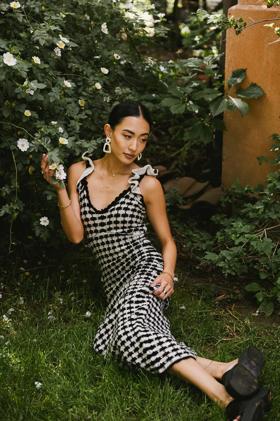 Amias Crocheted Midi Dress FINAL SALE