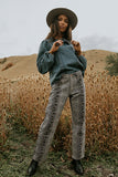 Monique Pleated Blouse in Indigo FINAL SALE