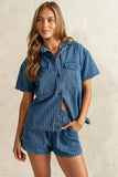 Daisy Striped Button Up