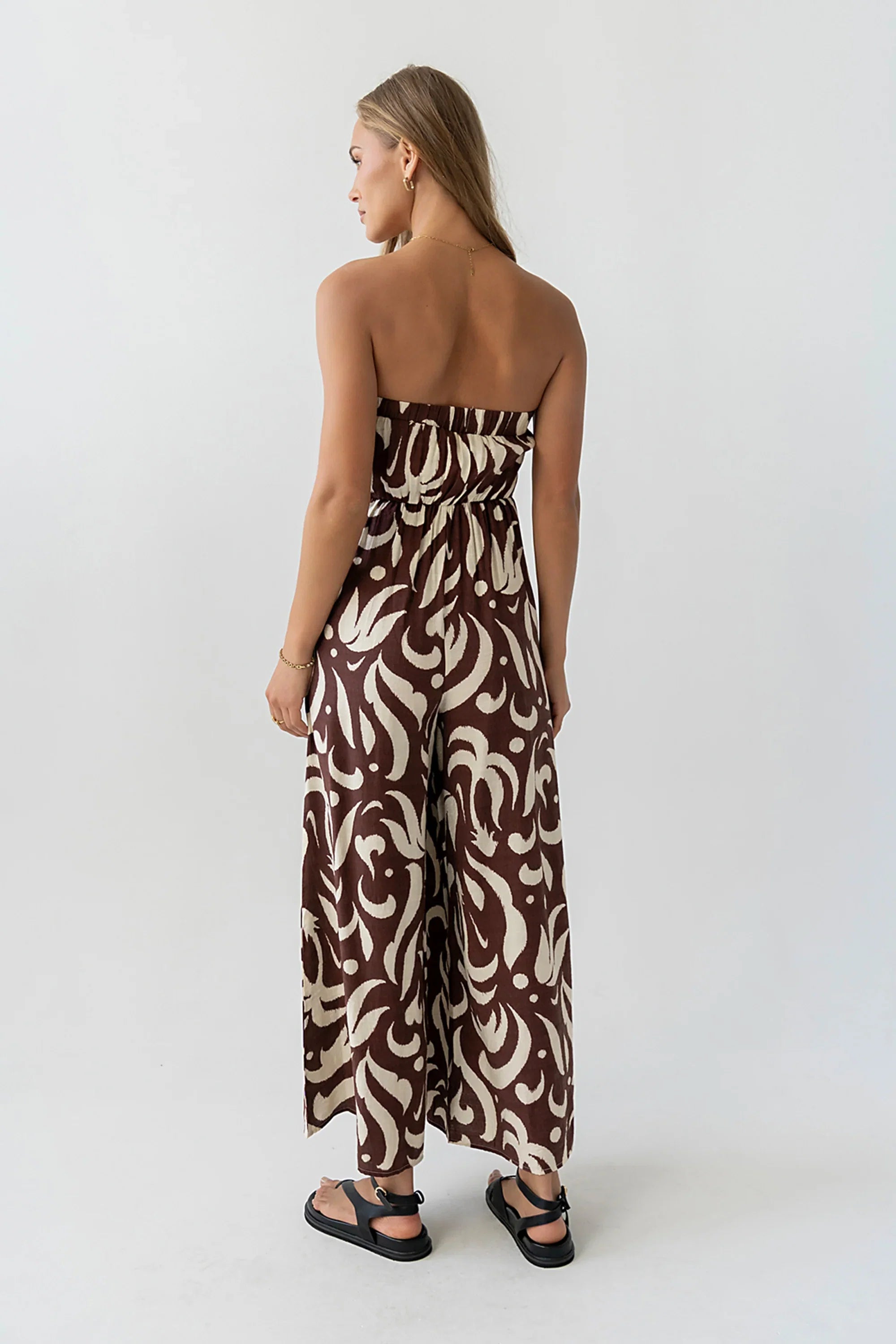 Anya Sleeveless Abstract Jumpsuit