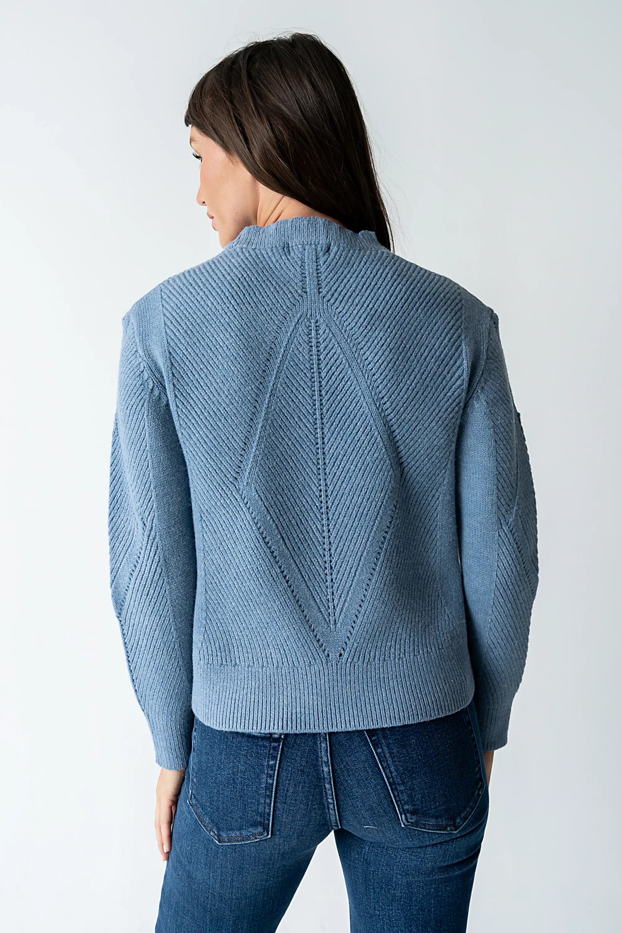 Bostyn Knit Sweater in Blue FINAL SALE