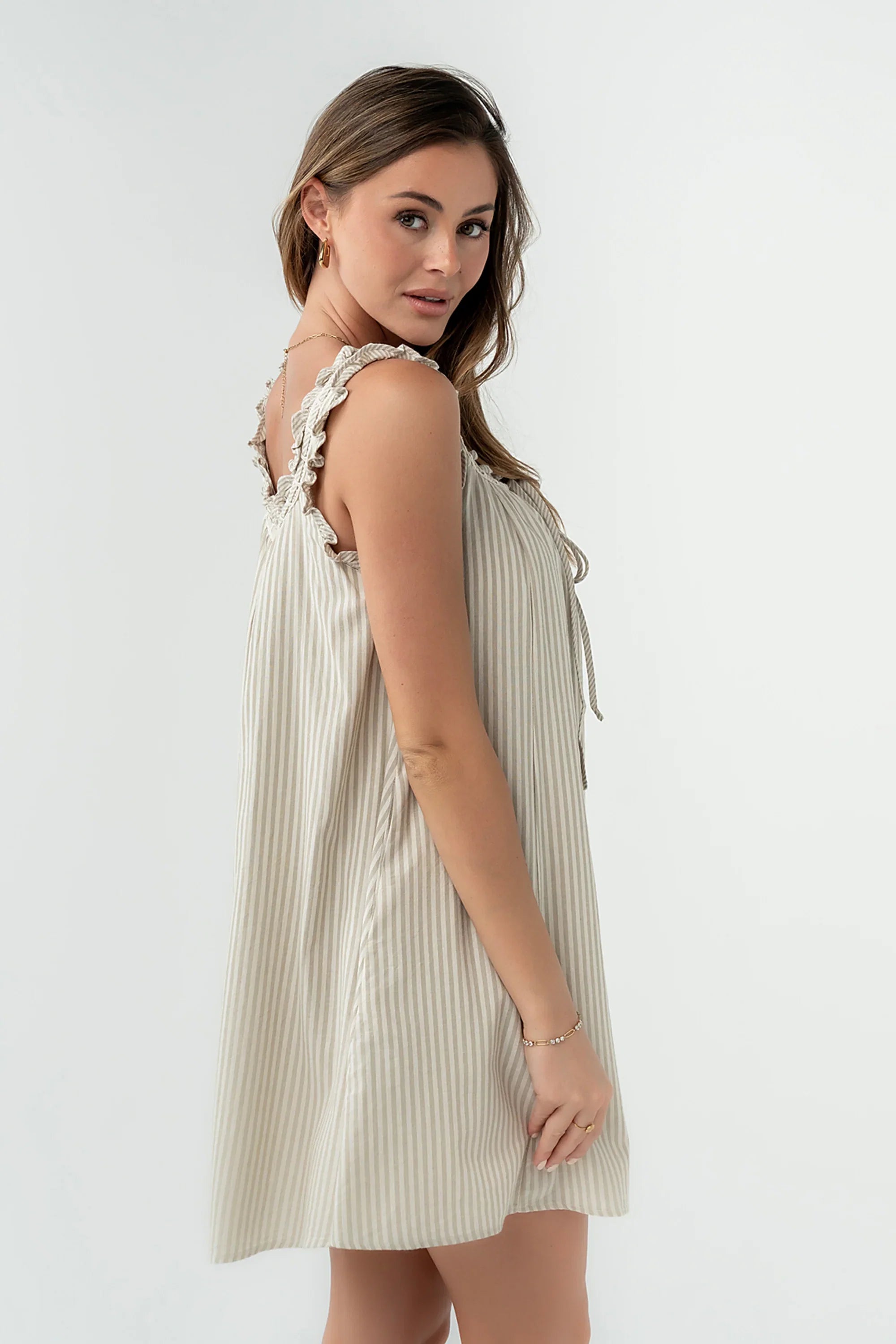 Calliope Striped Baby Doll Dress