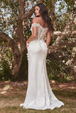 Rosaline Gown Off White Floral Off The Shoulder Dress