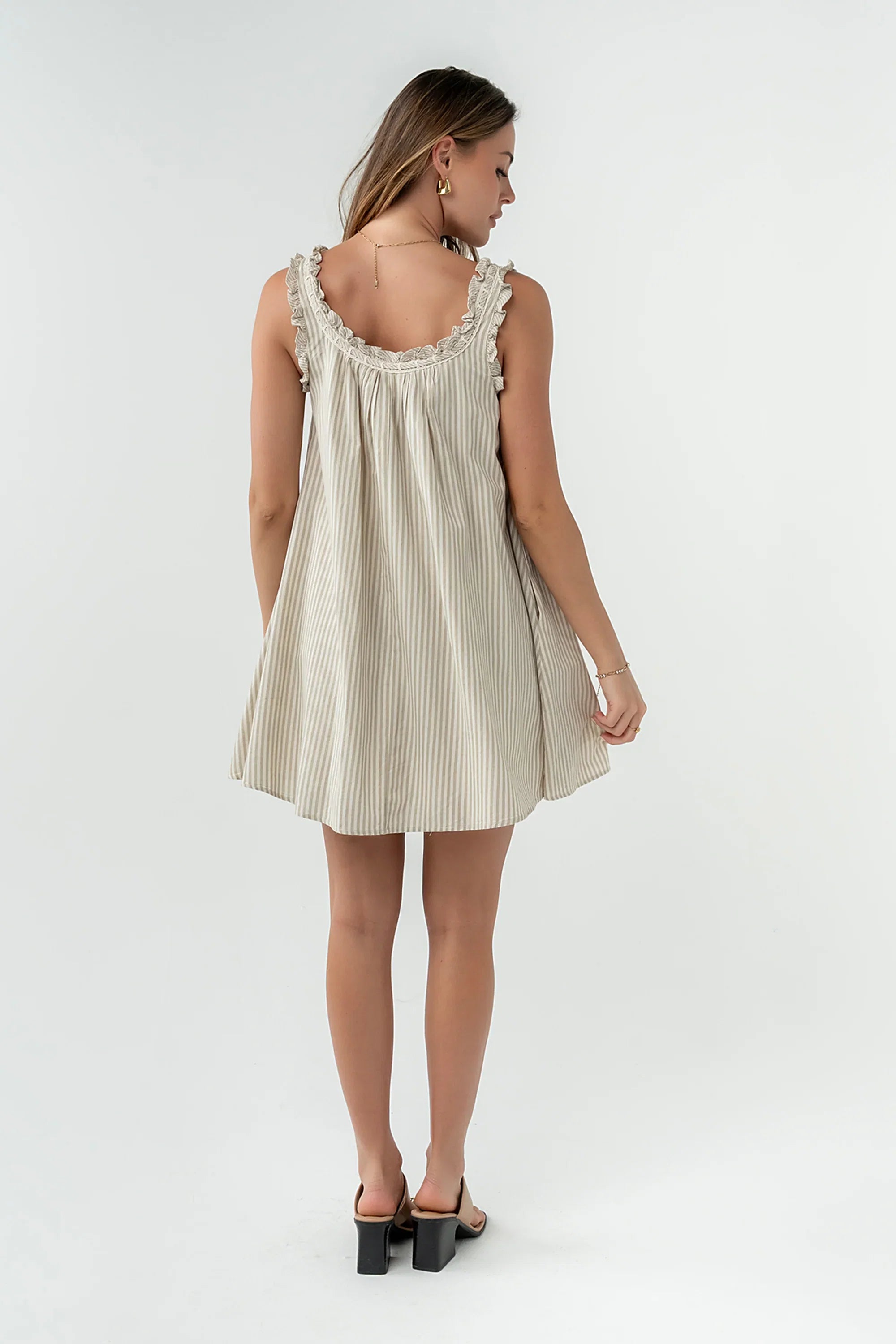 Calliope Striped Baby Doll Dress