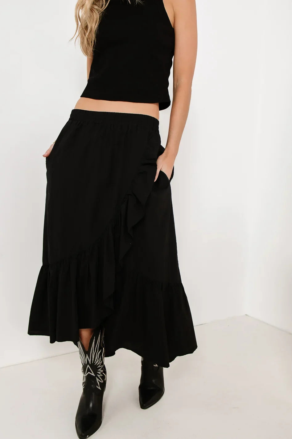 Arabella Maxi Skirt in Black FINAL SALE