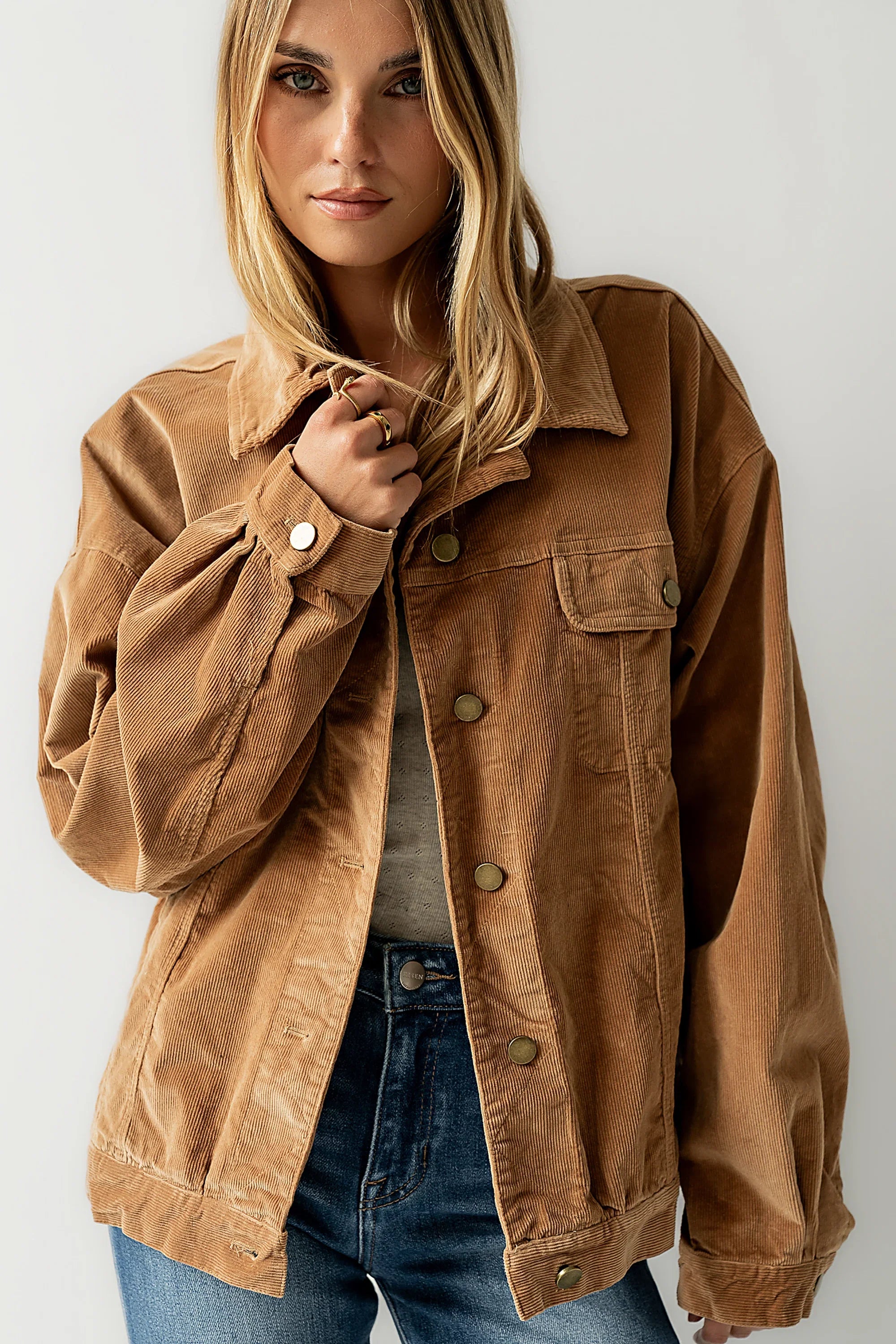 Sarah Corduroy Jacket in Camel FINAL SALE