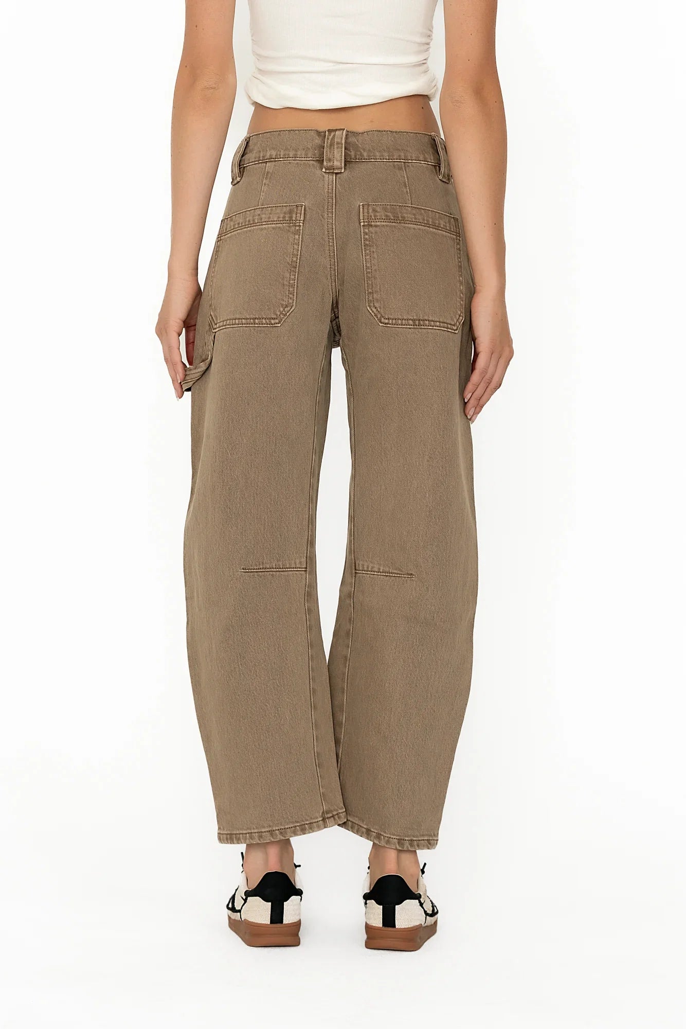 Scottie Barrel Jeans in Tan FINAL SALE