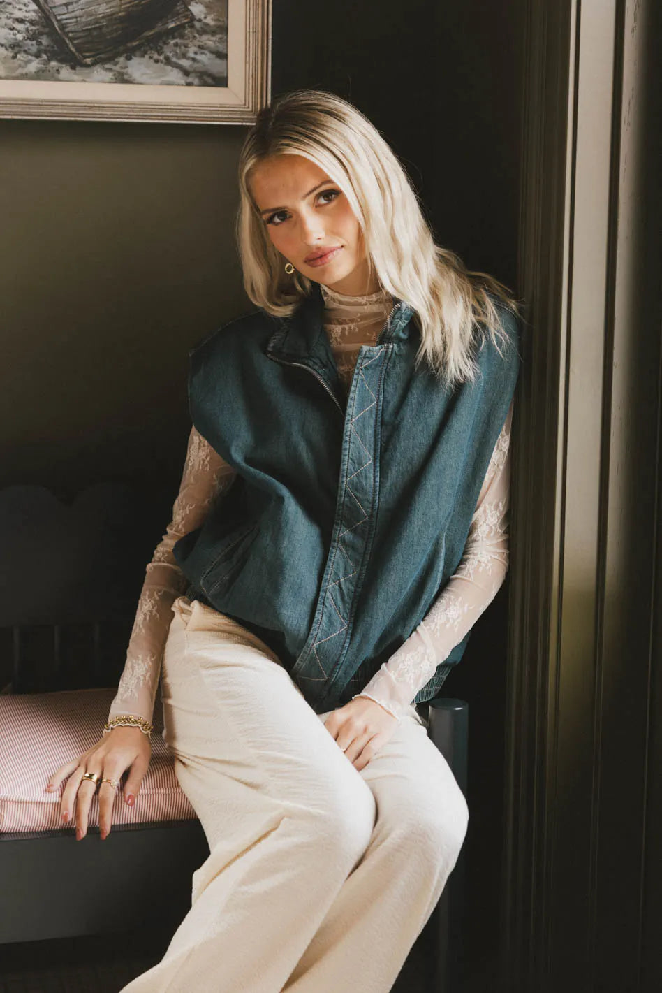 Larkin Denim Vest FINAL SALE