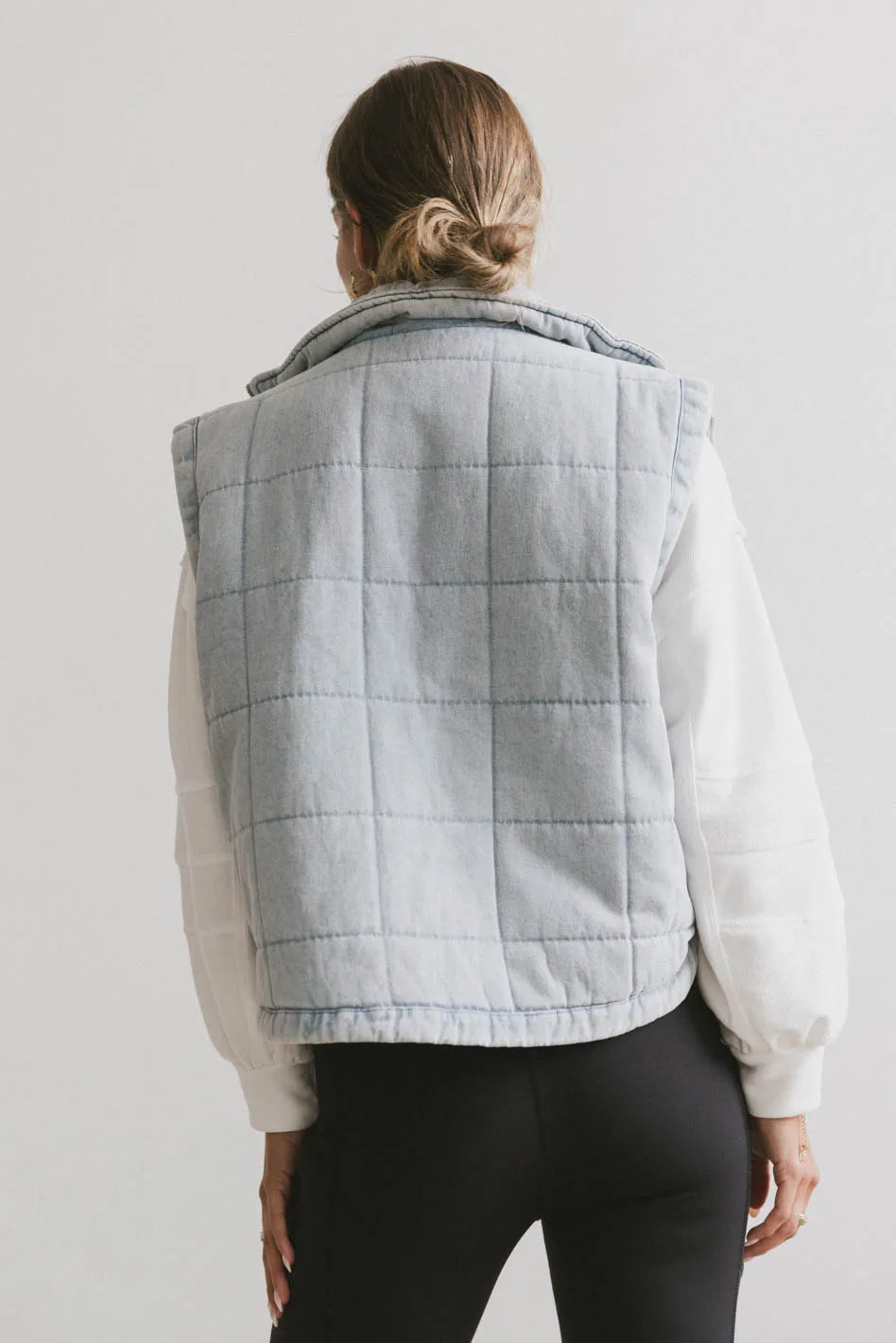 Audren Quilted Denim Vest FINAL SALE