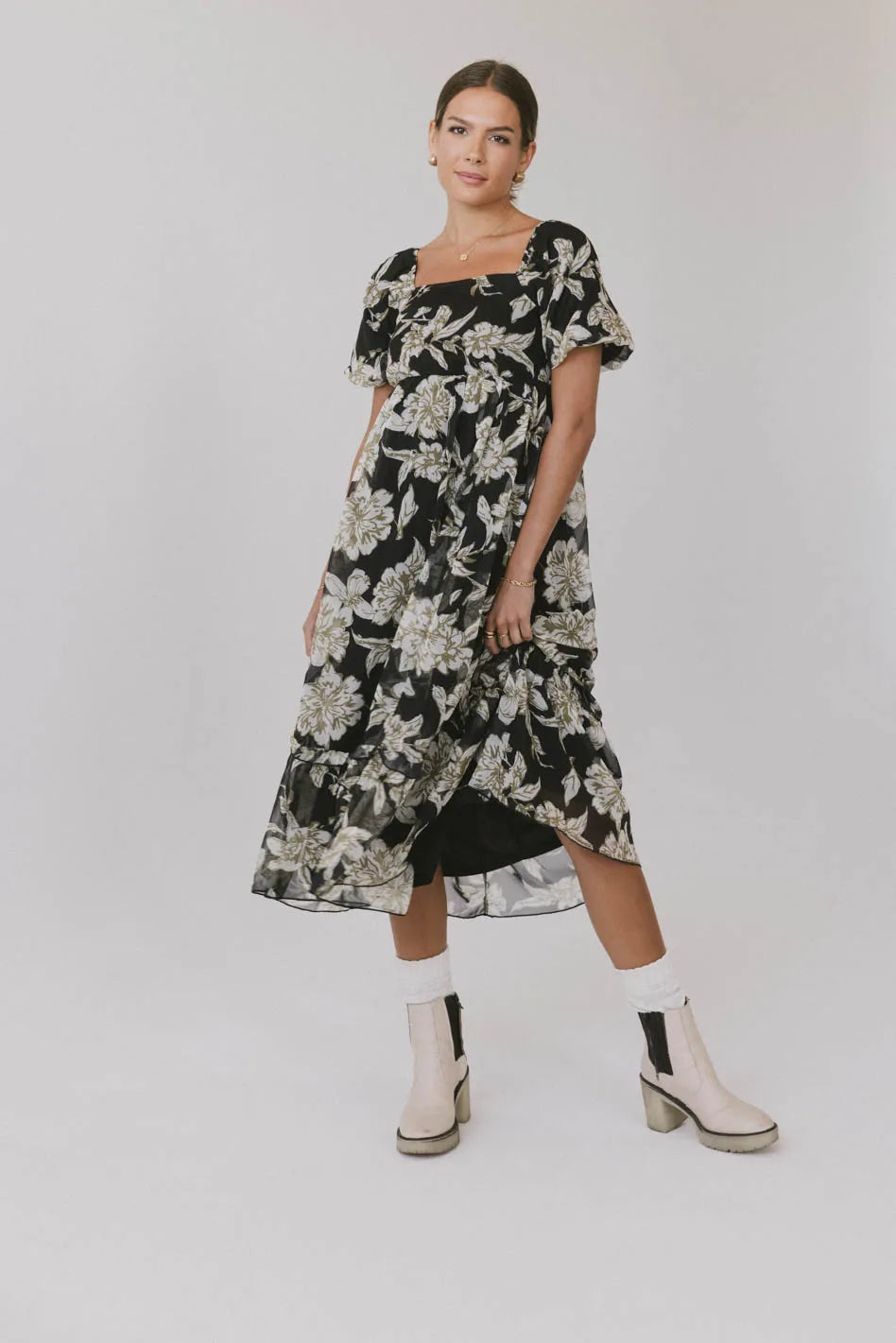 Olivera Floral Midi Dress FINAL SALE