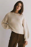 Zaidee Knit Sweater in Beige FINAL SALE