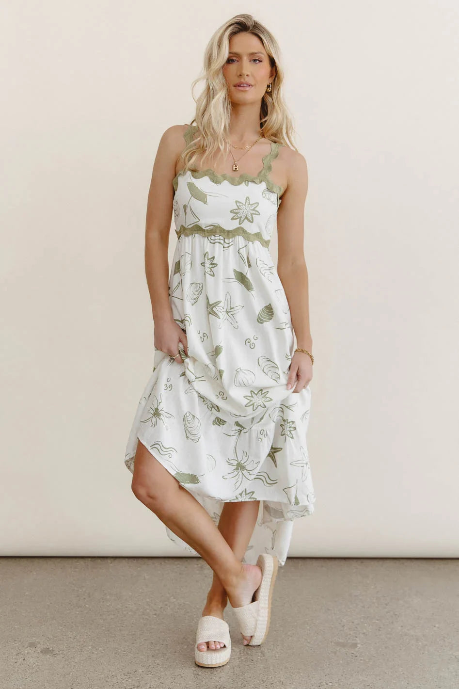 Lucy Sea Print Maxi Dress FINAL SALE