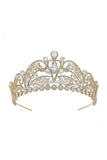 Gold Cubic Zirconia Bridal Tiara