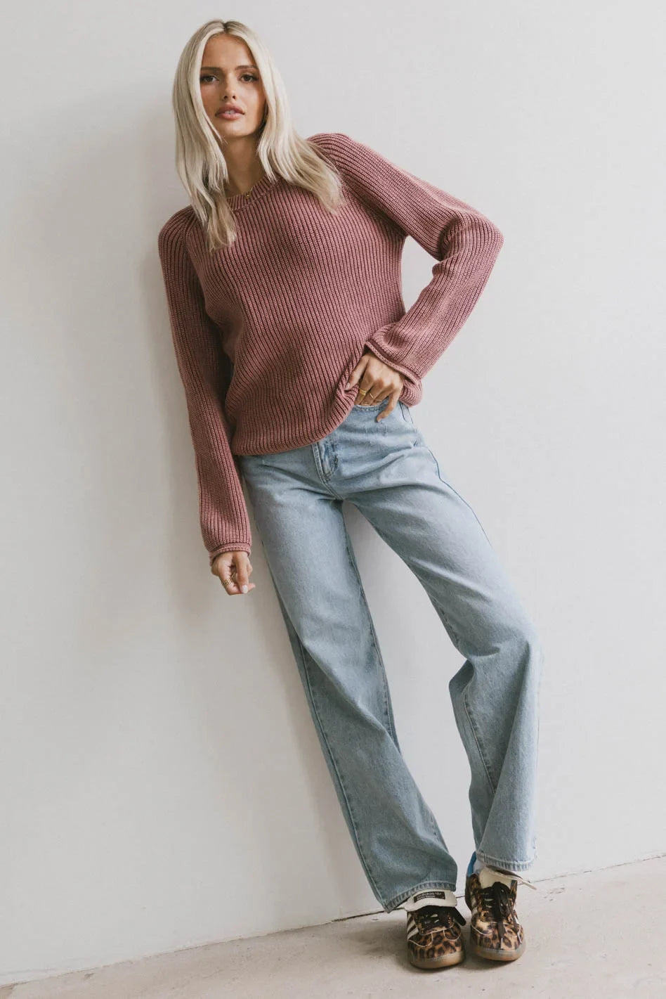 Aveline Knit Sweater in Red FINAL SALE