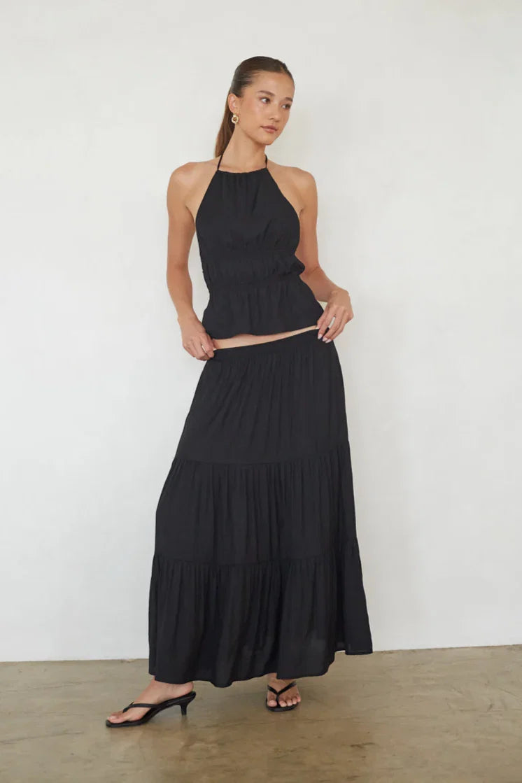 Hope Ruched Open Back Top