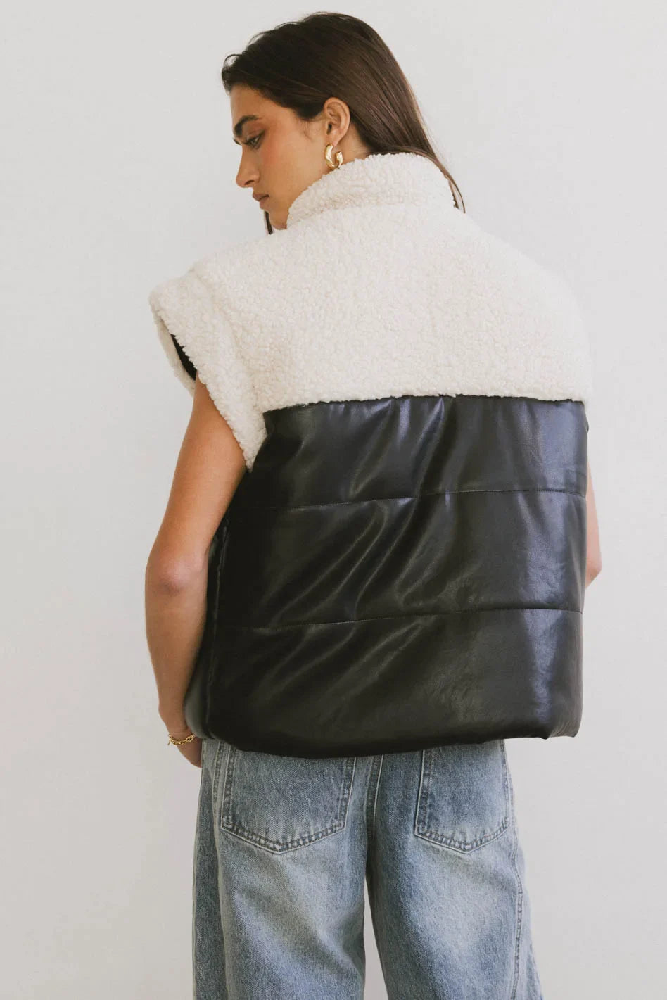 Lets Get Lost Vegan Vest in Black FINAL SALE