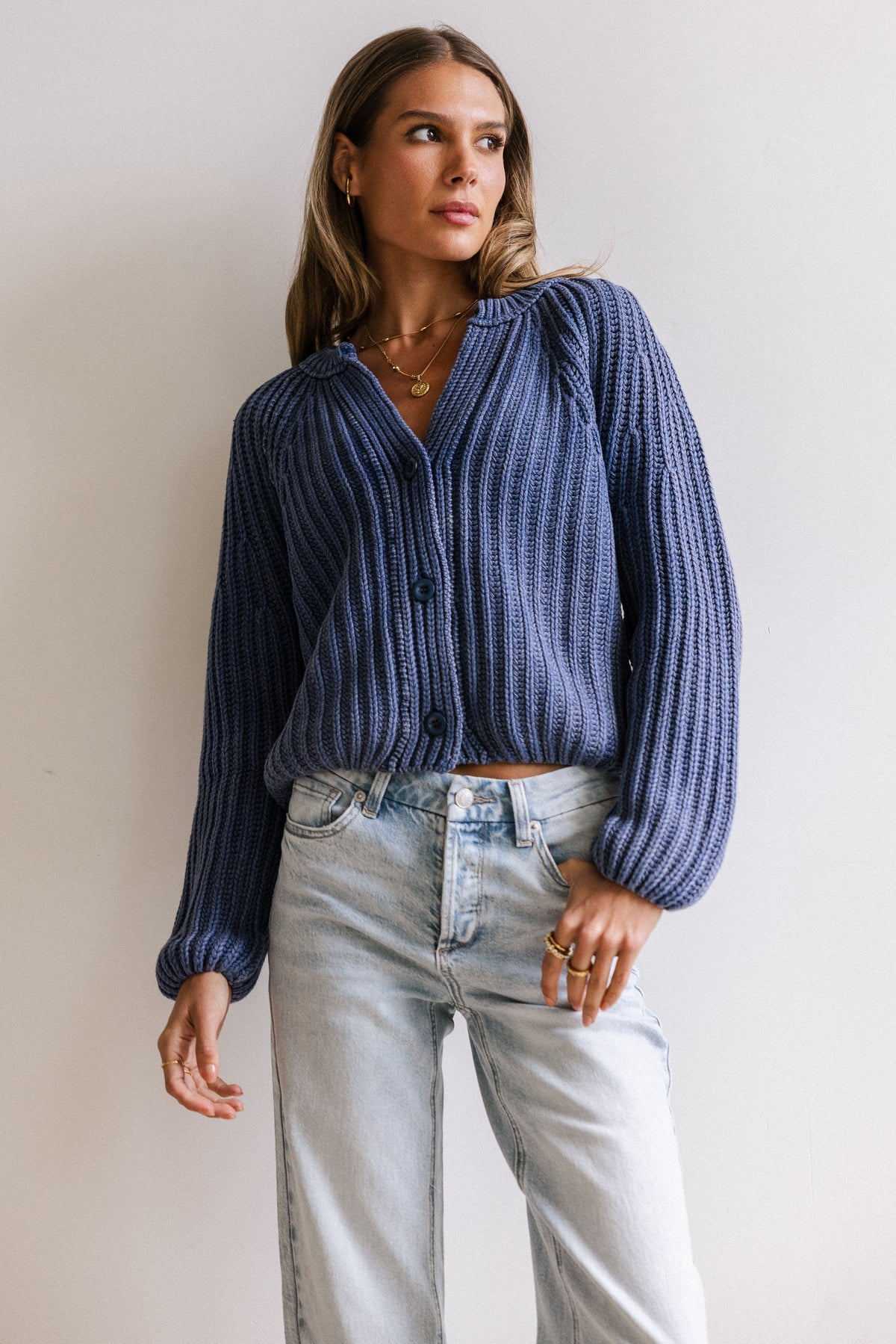 Katie Knit Cardigan in Navy FINAL SALE