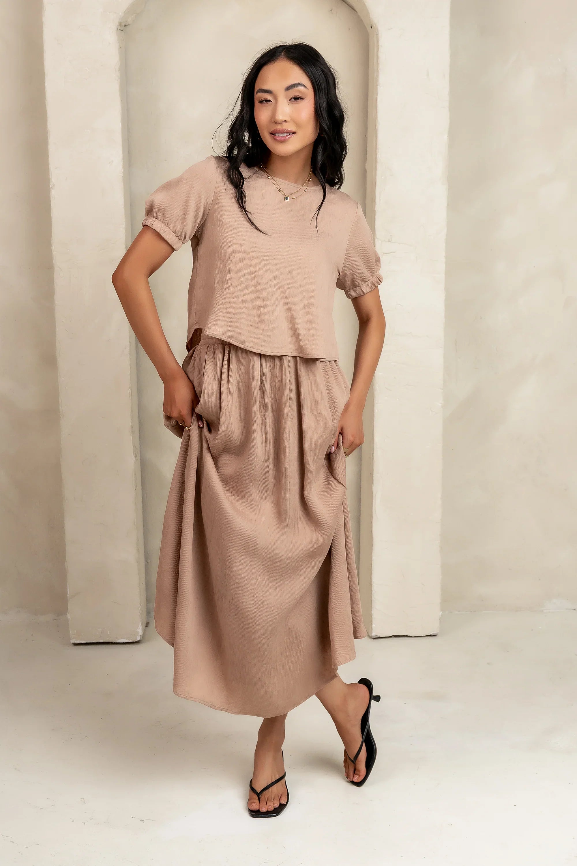 Elani Maxi Skirt in Mocha FINAL SALE