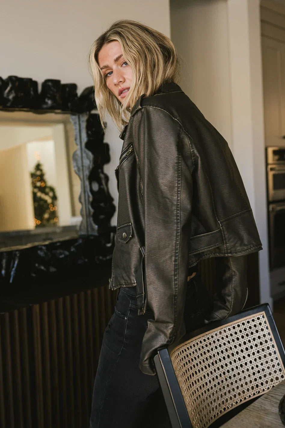 Vintage Washed Moto Jacket FINAL SALE