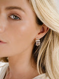 Multi Crystal Huggie Hoop Earrings