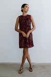 Bessie Sequin Mini Dress in Burgundy FINAL SALE