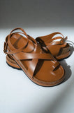 Carol Strappy Sandal in Tan
