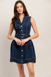 MADE TO FLATTER DENIM MINI DRESS FINAL SALE