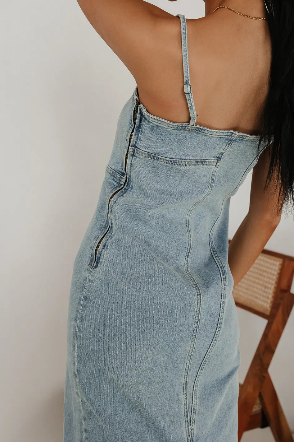 Maxine Denim Midi Dress FINAL SALE