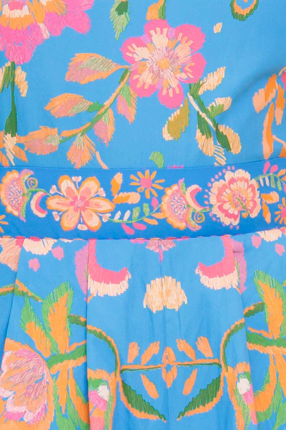 KENDALL FLORAL PRINTED ROMPER BLUE