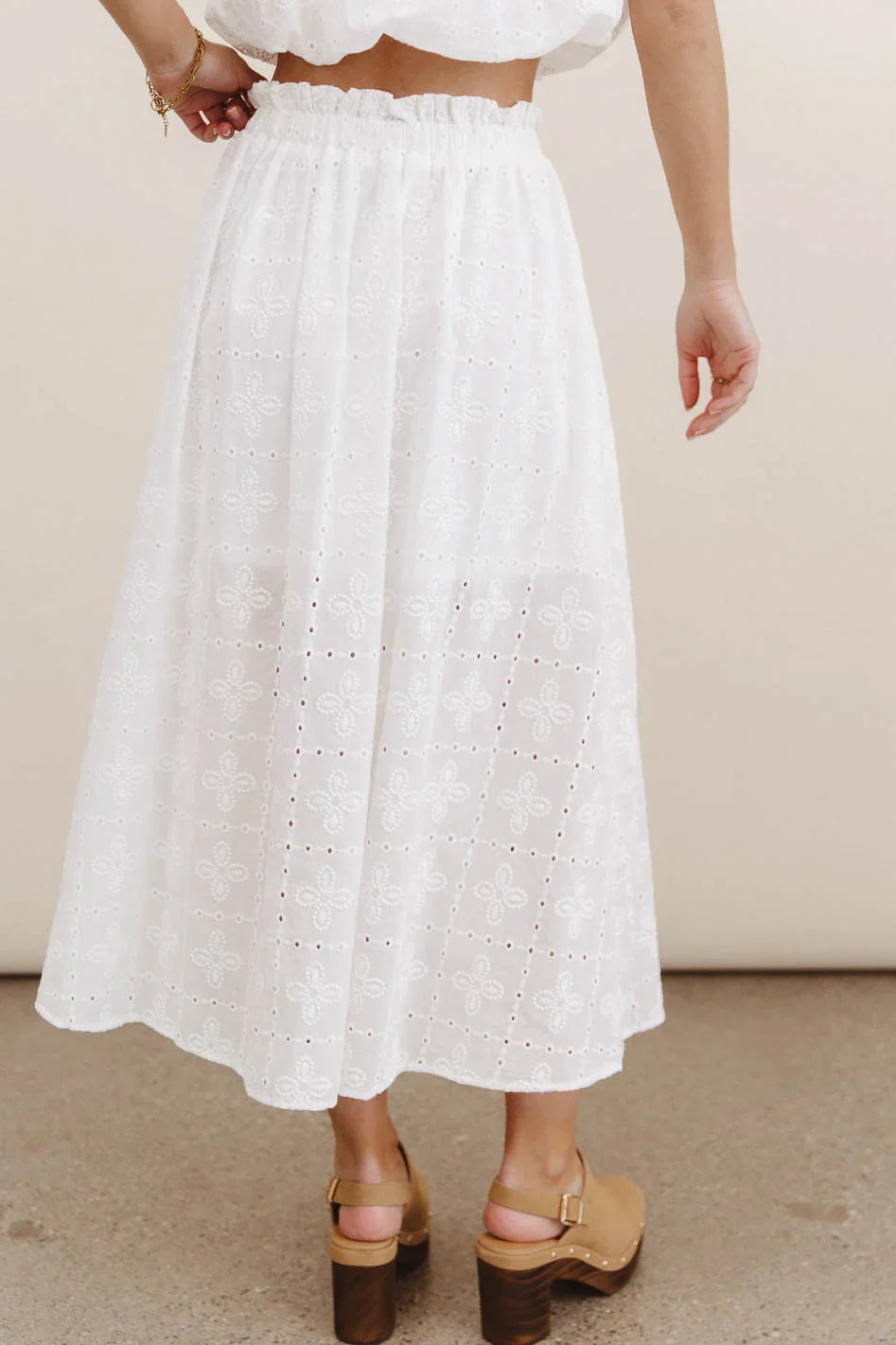 Bridget Embroidered Midi Skirt FINAL SALE