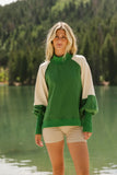 Drew Colorblock Sweatshirt in Green FINAL SALE
