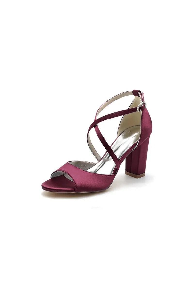 Peep Toe Cross Strap High Heels Party Shoes