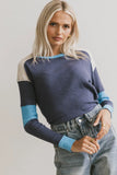 Sarai Ribbed Top in Blue FINAL SALE