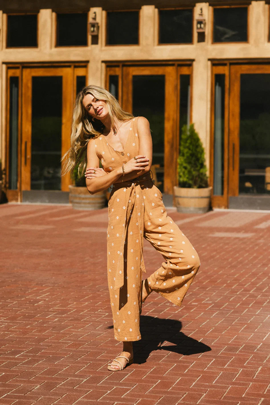 Mackie Embroidered Jumpsuit FINAL SALE