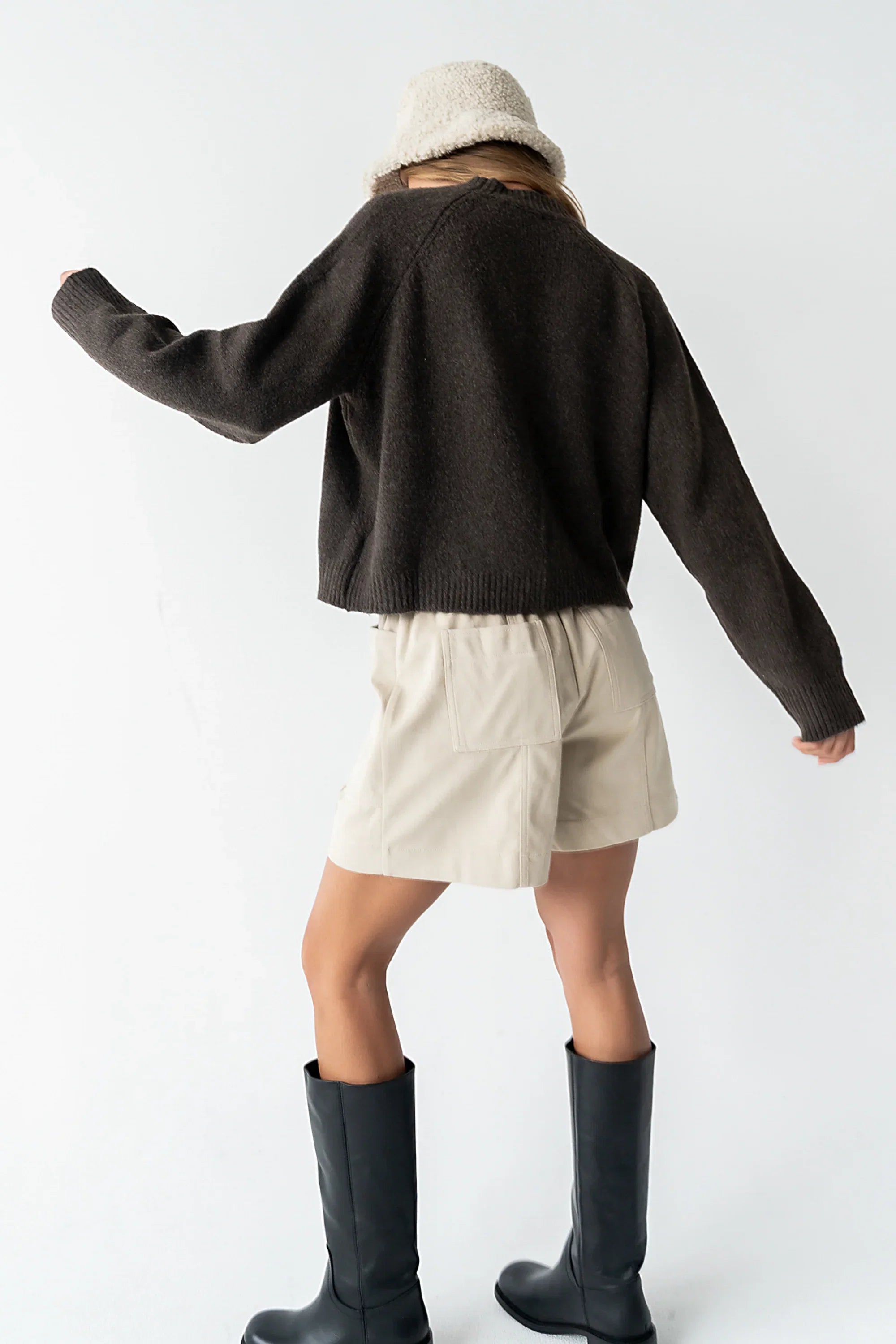 Suzie Graphic Sweater in Brown FINAL SALE
