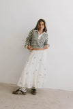 Bluebell Embroidered Midi Skirt FINAL SALE