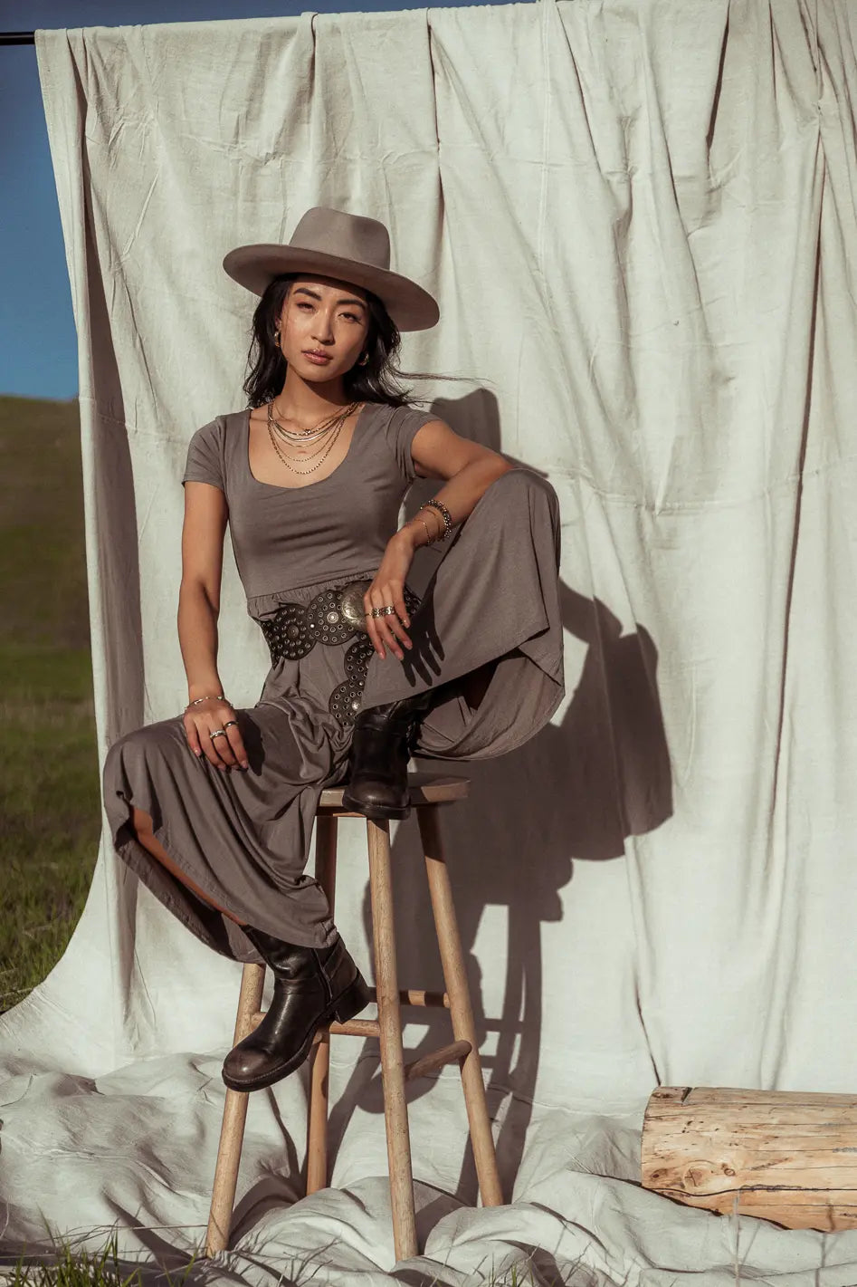 Skylar Jumpsuit in Mocha FINAL SALE