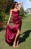 Liv Maxi Dress Corset Style Long Satin Dress