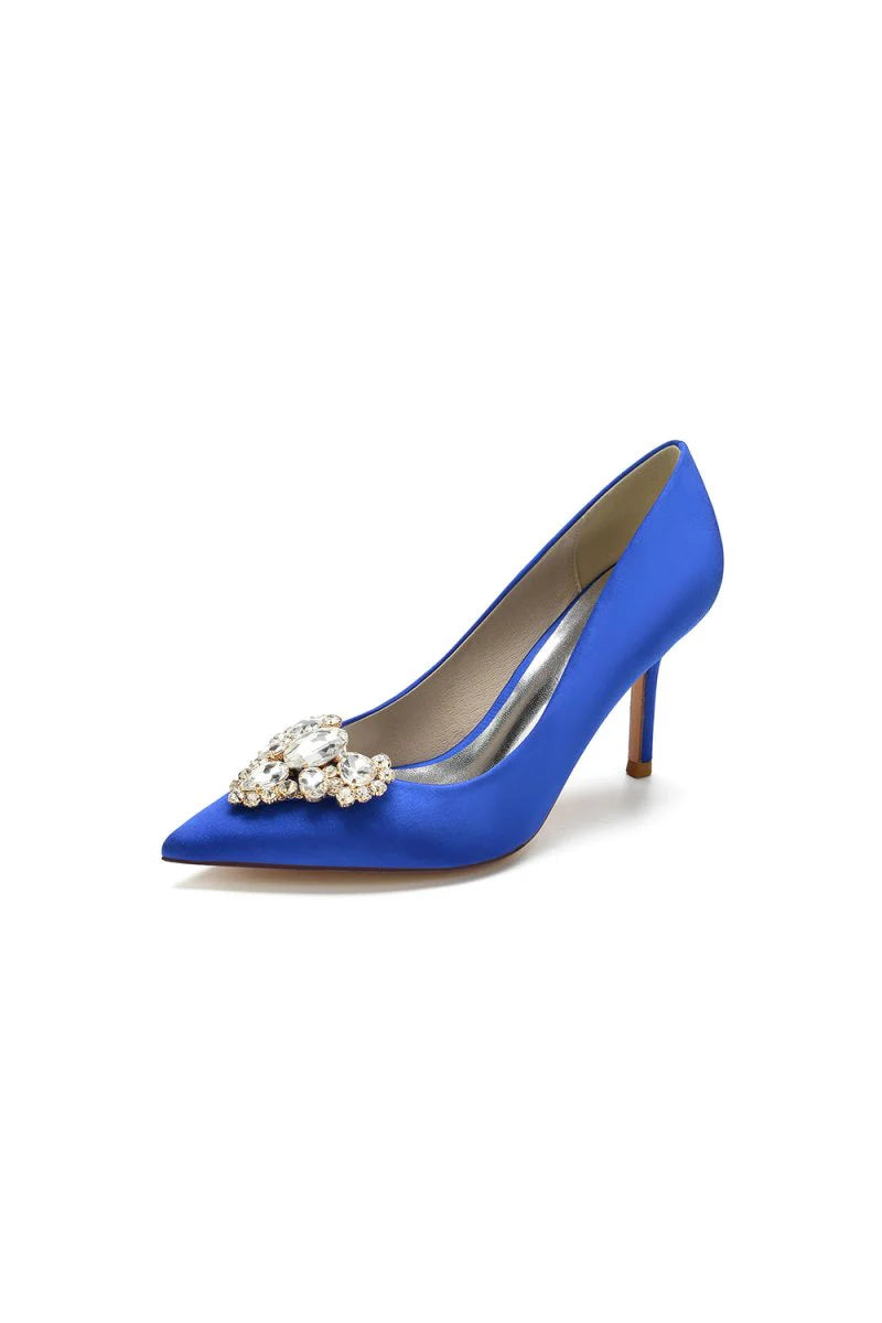 Cocktail Pointed Toe Crystal Heels
