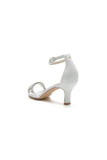 Open Toe Rhinestone Strap Buckle Wedding Shoes
