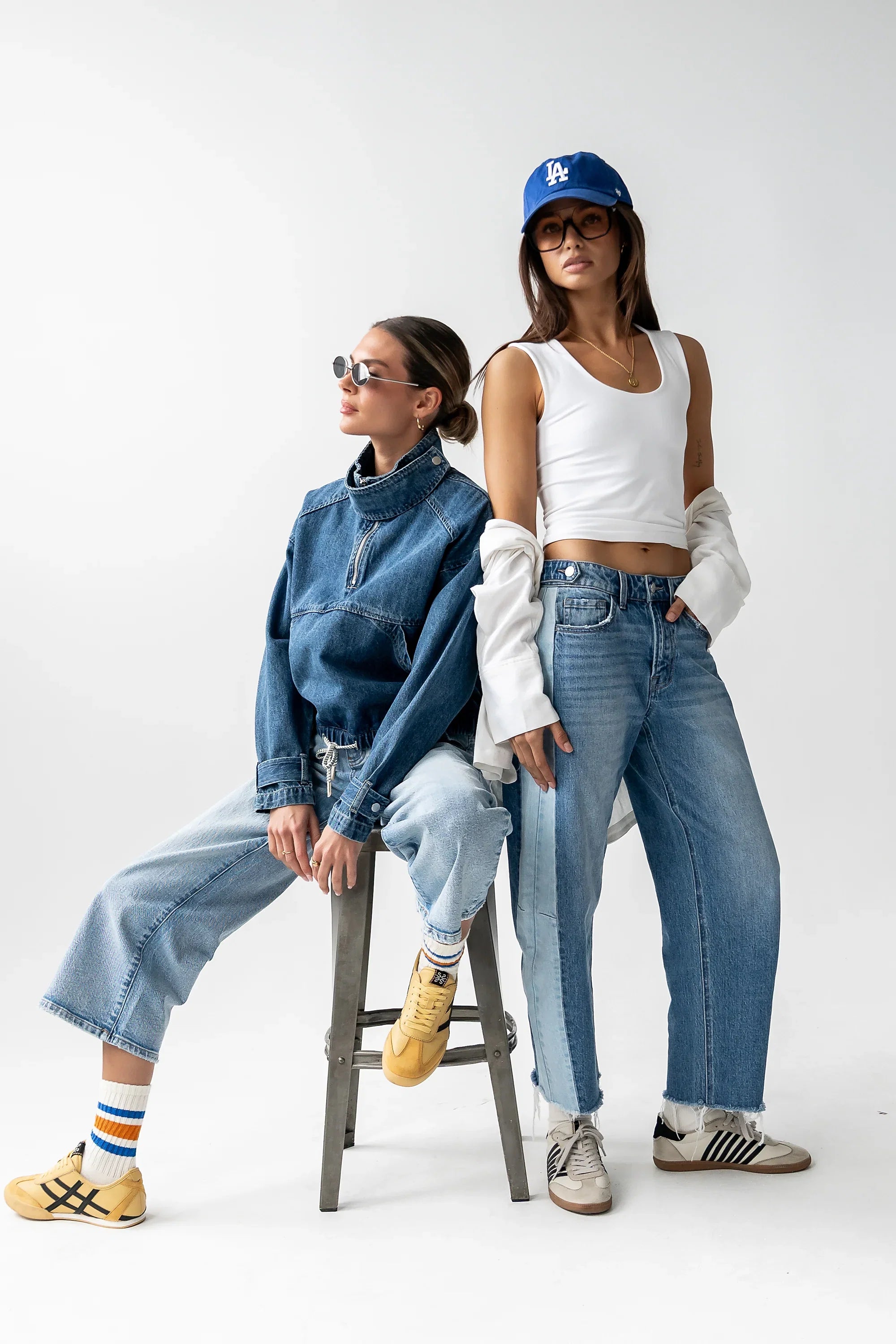 Corina Cropped Wide Leg Jeans
