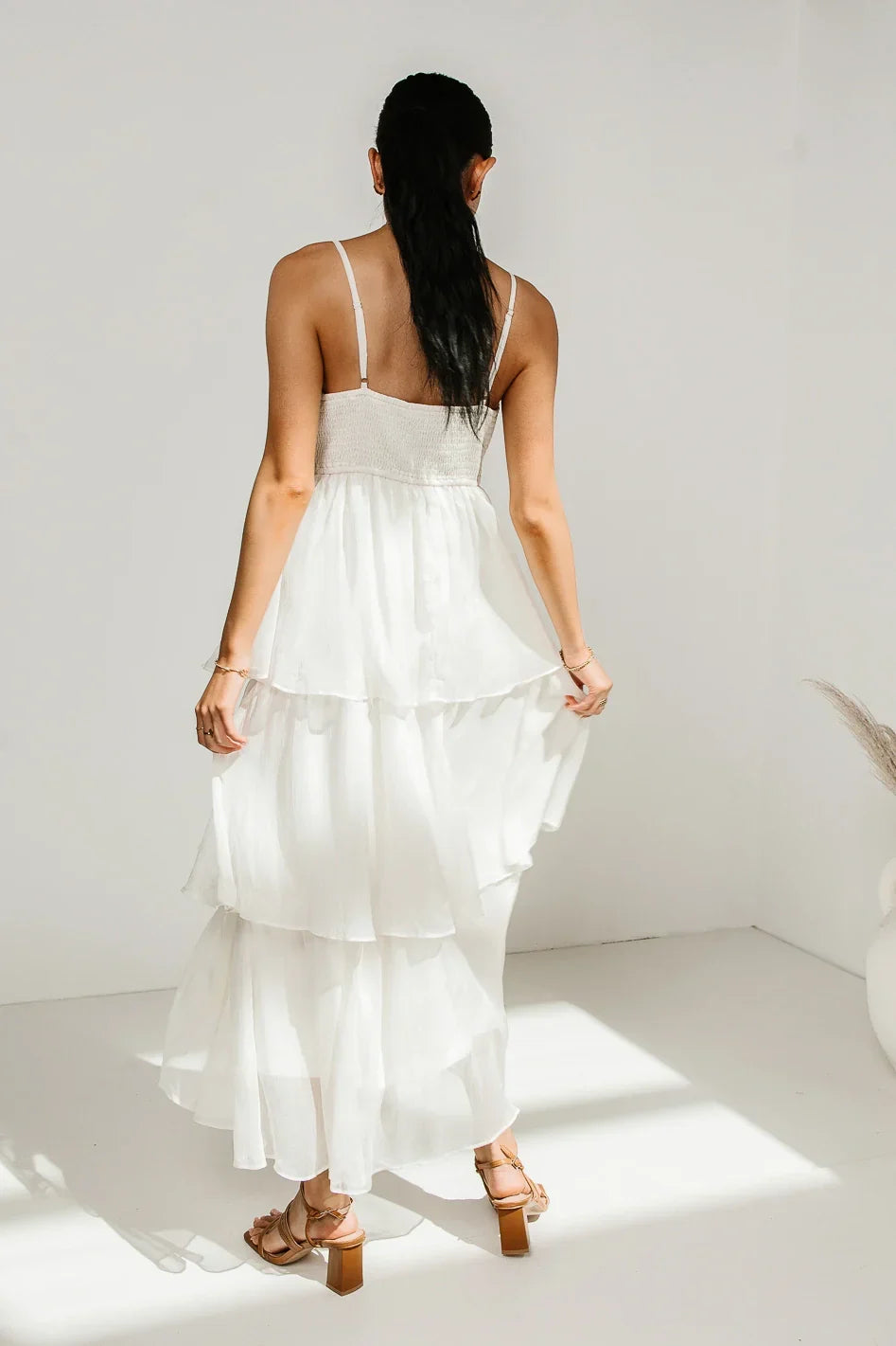 Dani Midi Dress in Ivory FINAL SALE