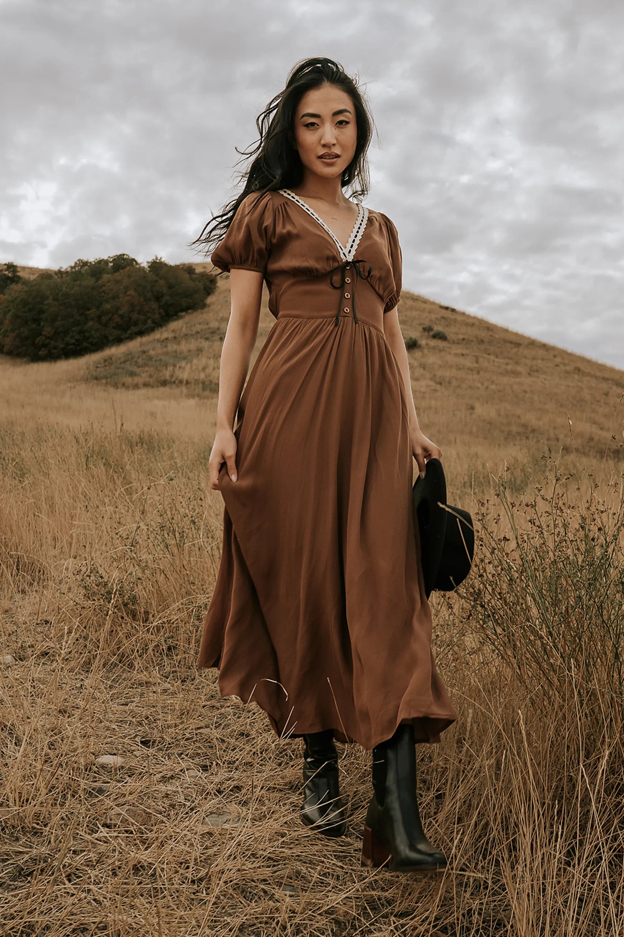 Kaydence Maxi Dress in Brown FINAL SALE