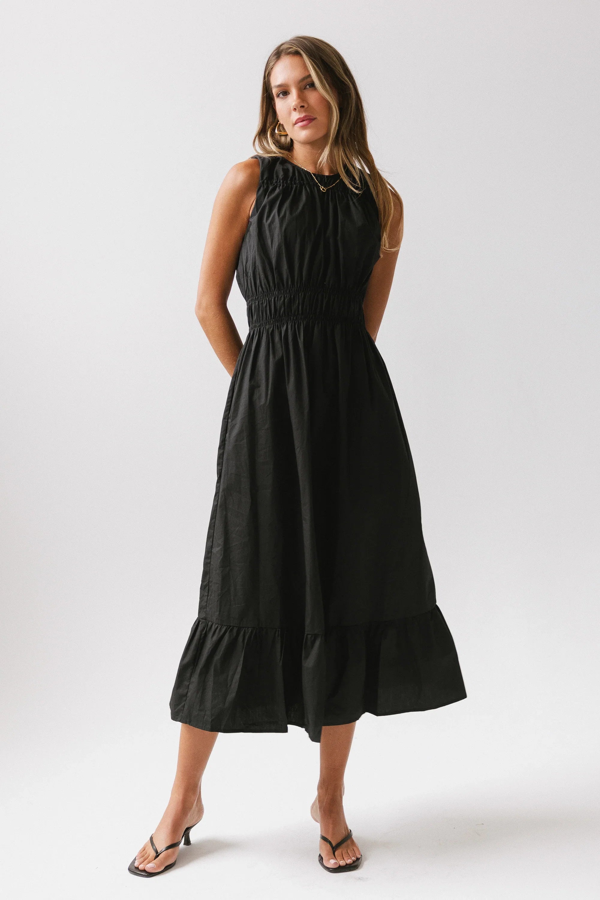 Carmina Tiered Dress in Black FINAL SALE
