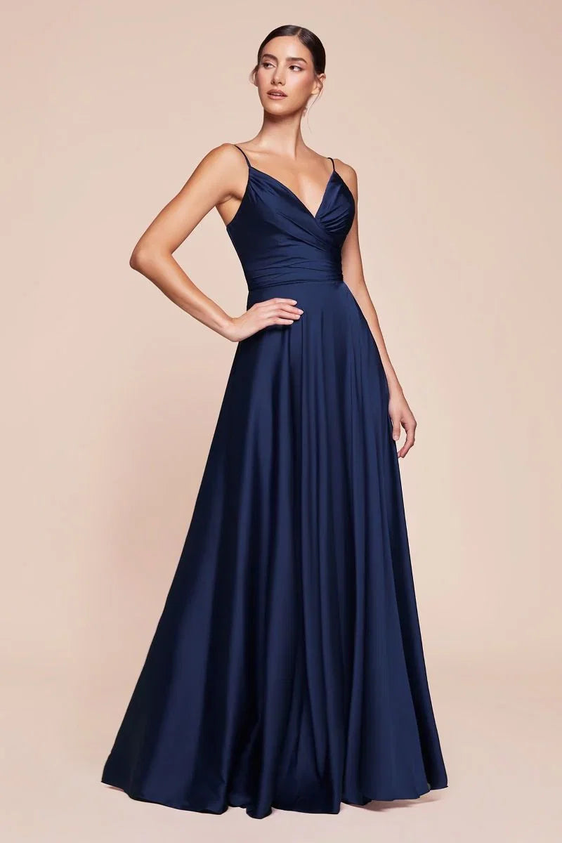 ERICA GOWN SOFT SATIN A LINE DRESS