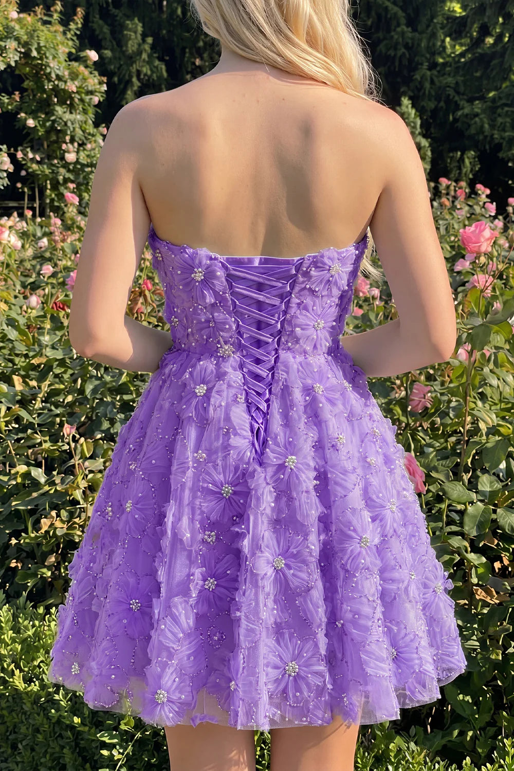 Sage Beaded Strapless A Line Short Homecoming Dress