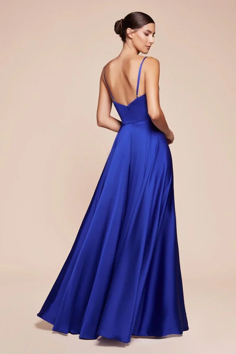 ERICA GOWN SOFT SATIN A LINE DRESS